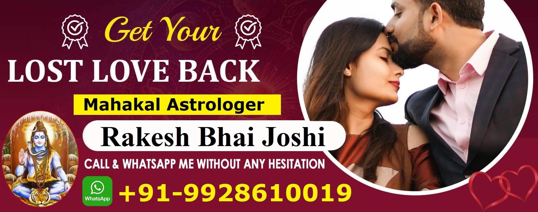 Mahakal Astrologer Rakesh Bhai Joshi +91-9928610019